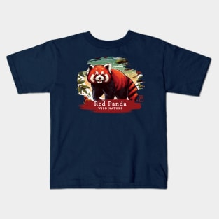 Red Panda - WILD NATURE - RED PANDA -5 Kids T-Shirt